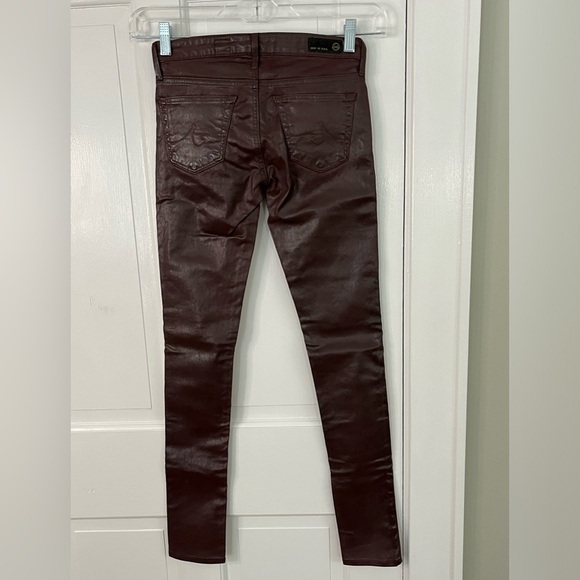 AG ADRIANO GOLDSCHMIED Legging Ankle Super Skinny Leatherette Jean Size 24R New - Picture 6 of 16